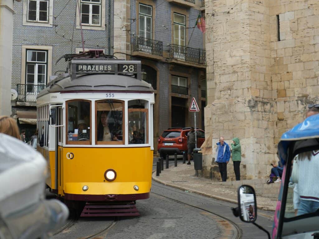 Tramvaj 28 Lisabon trasa