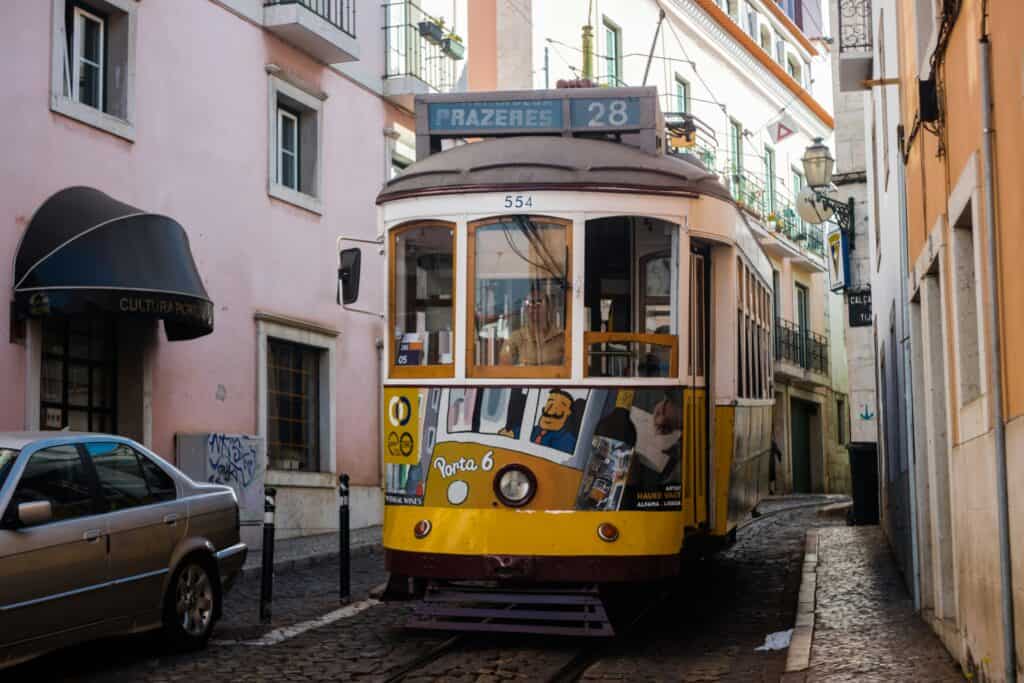 Tramvaj 28 Lisabon mapa
